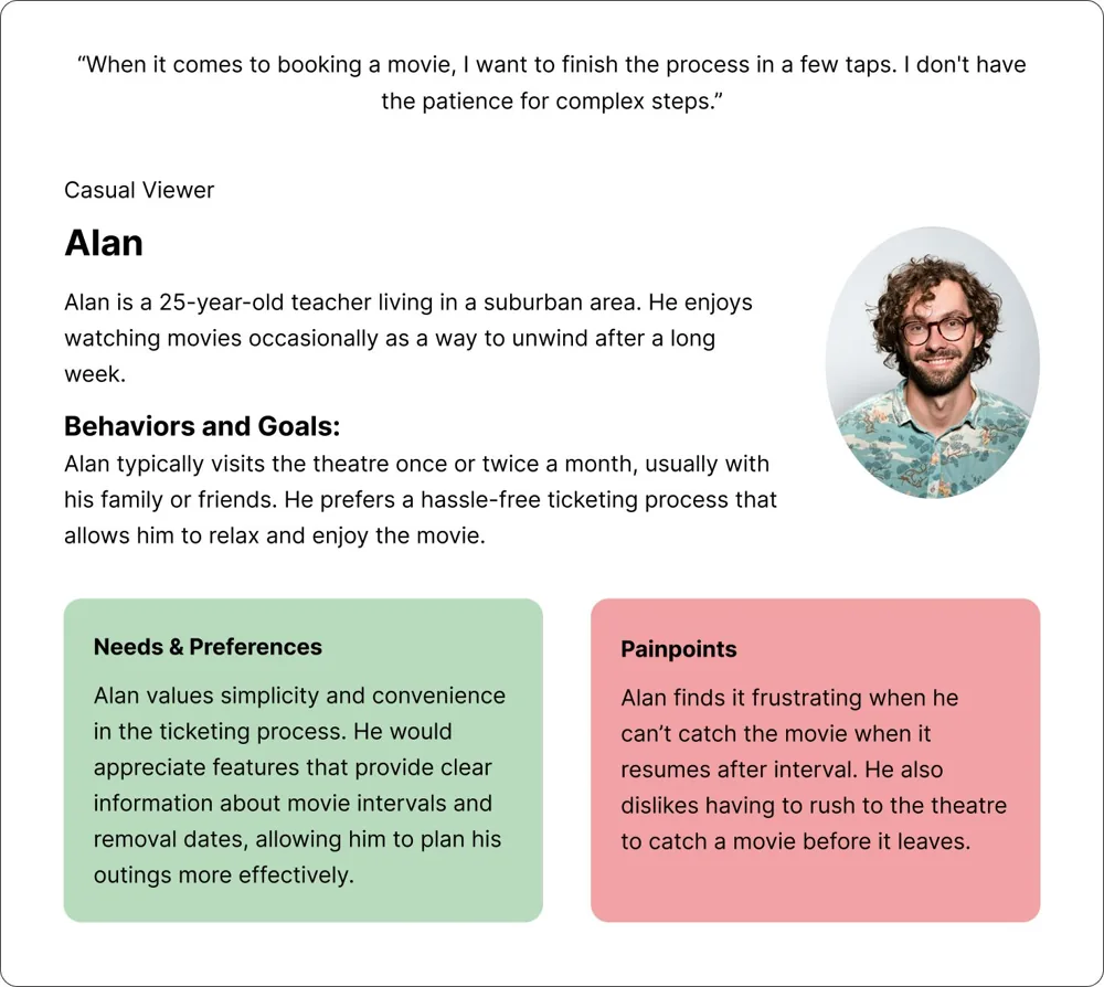 Persona: Alan, a casual viewer