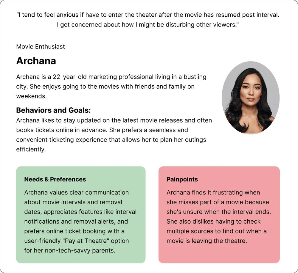 Persona: Archana, a movie enthusiast